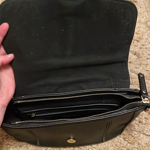 4/$20 | Parfois Black purse with brown flap As Is - Picture 7 of 12
